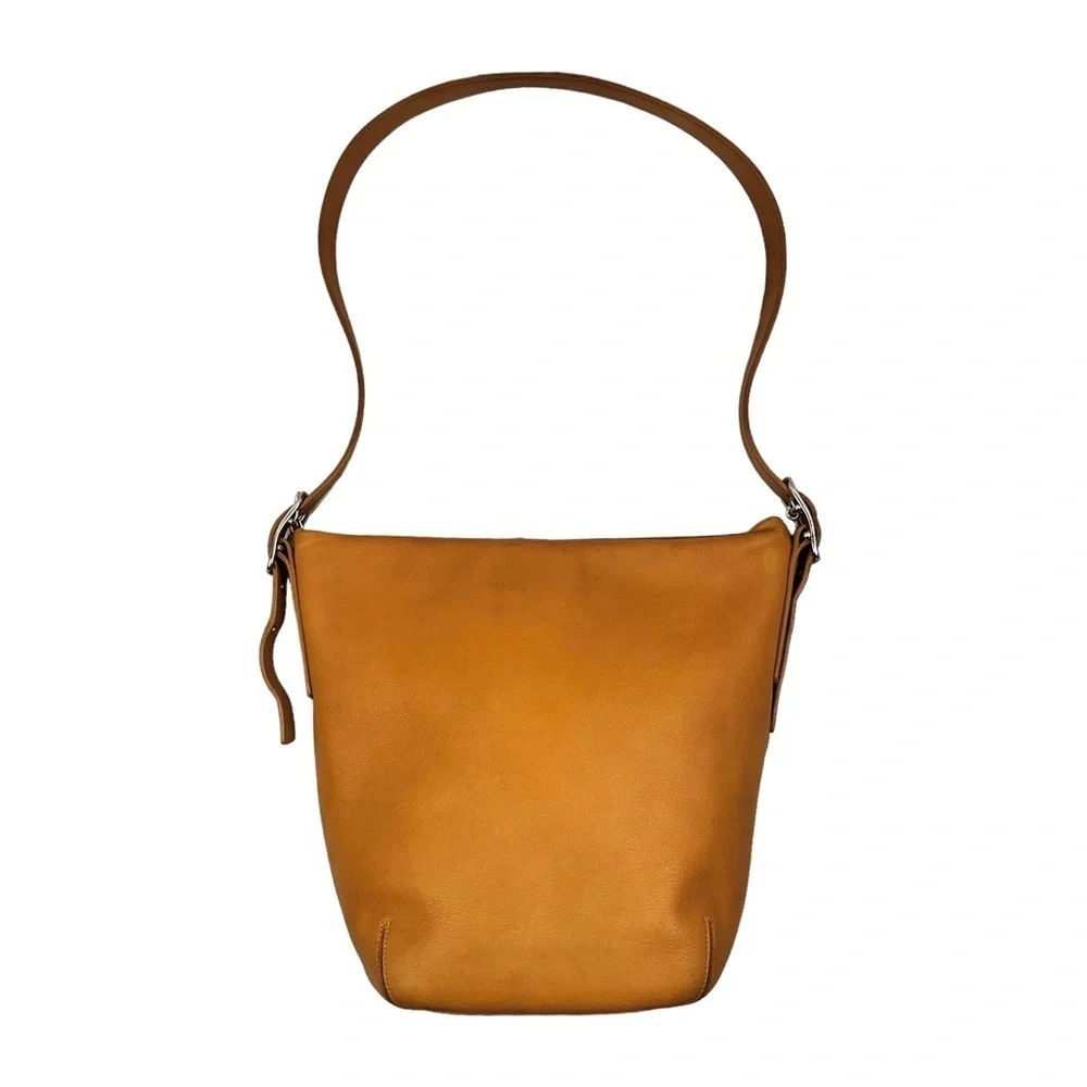COACH Vintage Slim Duffle Sac in Honey Leather - Picture 7 of 12